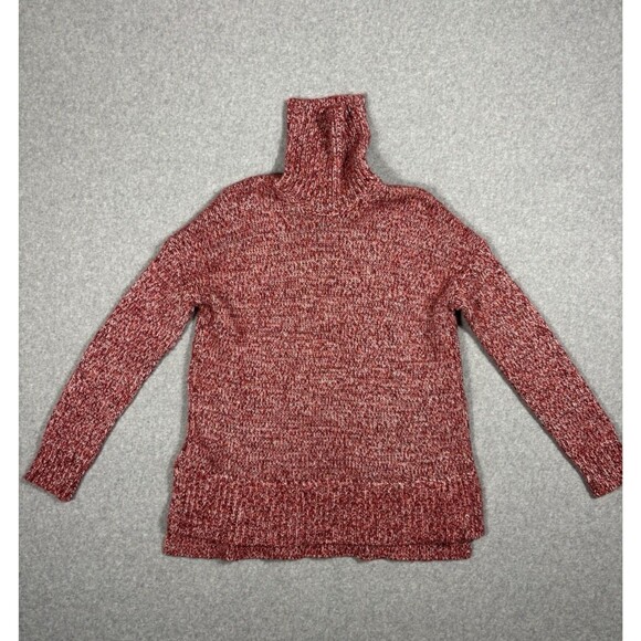 J. Crew Women's Sweater Roll Turtle Neck Marled Rag Wool Blend Pullover Size S - Picture 2 of 7